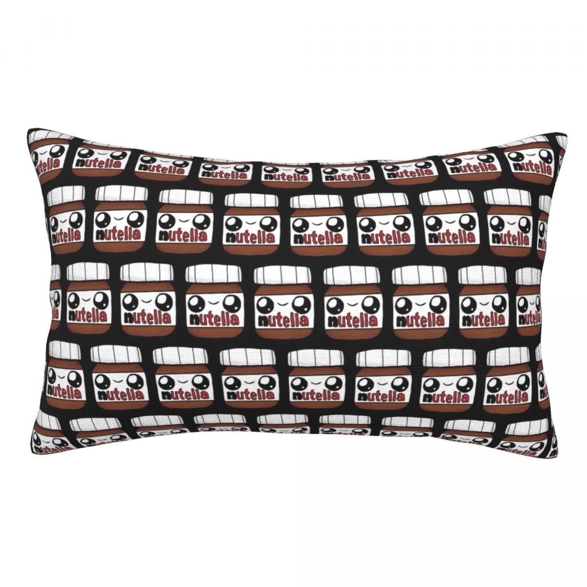 Nutella Cutie Rectangle Pillowcase Cushion Cover Decor Bedroom Bed Home Comfort Throw Pillow 60x40cm