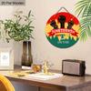 2D Flat, 1pc Black History Month Wooden Sign, Festive Commemorate Decorations Sign, 7.87x7.87inch Round Wall Art Decoration Plaque, Door Decoration