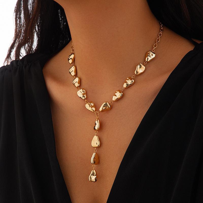 Elegant Irregular Imitation Pearl Beads Necklace for Women Vintage Party Wedding Tassels Choker Fashion Jewelry Accessories Gift