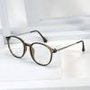 New Minimalist Round Frame Anti Blue Light Glasses Fashionable and Versatile Flat Light Glasses