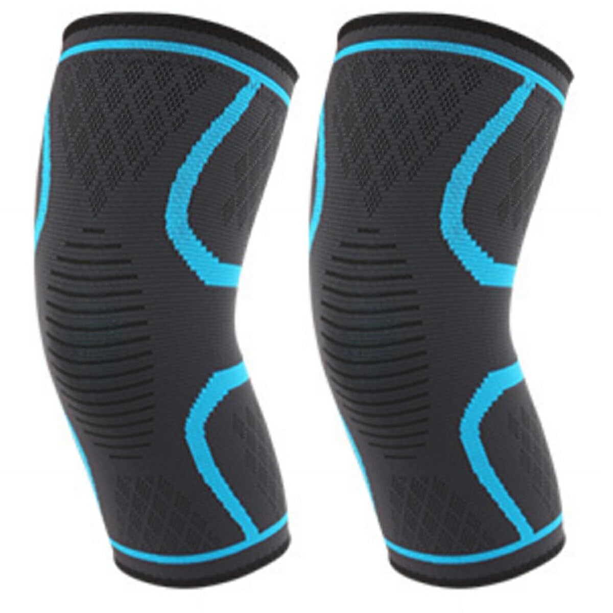 

Fiiiche Knee Set of for Sports and with Knee Reflectors and Pads Support, 2, Running, Non-Slip (Blue, Medium) синий