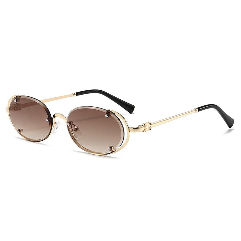 Summer Elliptical Sunglasses For Women With Uv400 Protection Pc Frame Stylish Outdoor Fashion
