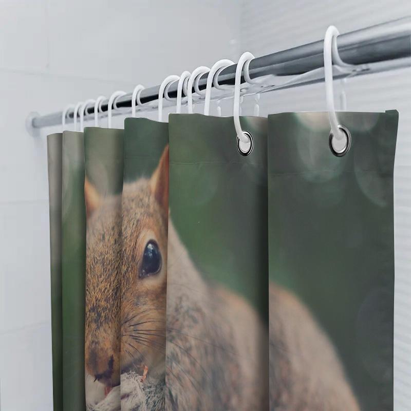 Forest Animals Shower Curtain Woodland Wildlife Nature Bathroom Decor Rustic Home Decor Vintage Shower Curtain Set Waterproof
