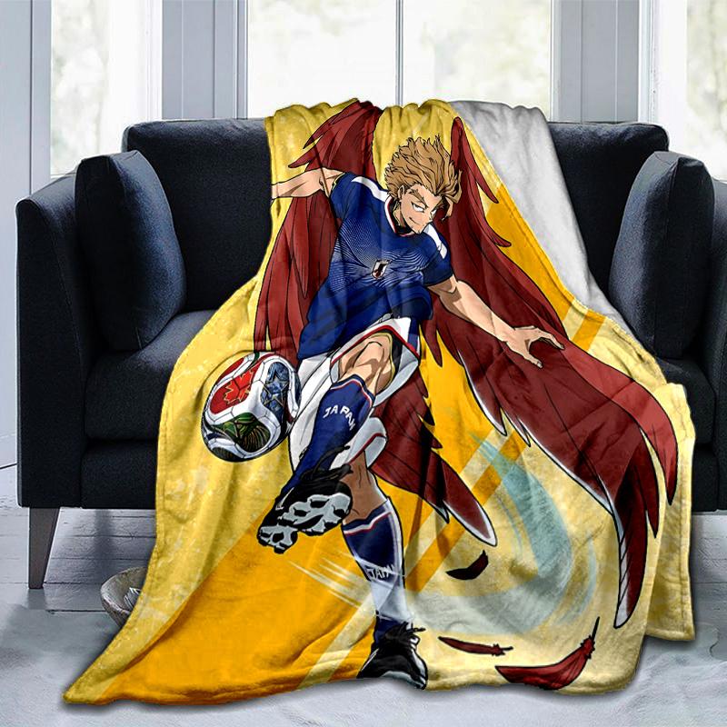 1pc Angel Soccer Gear Flannel Blanket Soft Warm Throw Blanket for Bedroom Living Room Bed Travel Camping Picnic Gift. MT7150144