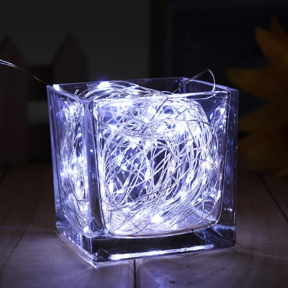 LED Lighting, Battery-powered Wires, Christmas Tree Lights, 20 LEDs, 2m, Cold, Cold