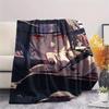 1Pc Cartoon Print Flannel Blanket, High Quality Comfortable for All Seasons, Home Decor, Warmth and Comfort, Perfect for Christmas Birthday Gift