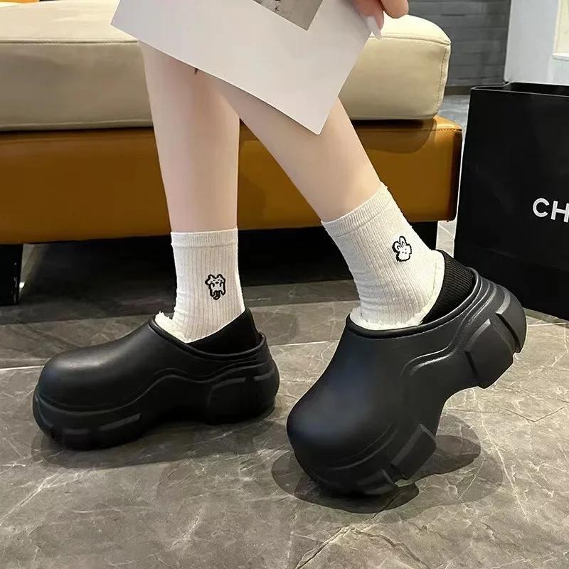 Thick Sole Women's Slippers Winter Warm Cotton Shoes for Women Outdoor Comfortable Waterproof Shoes Soft Cute Indoor Women Shoes