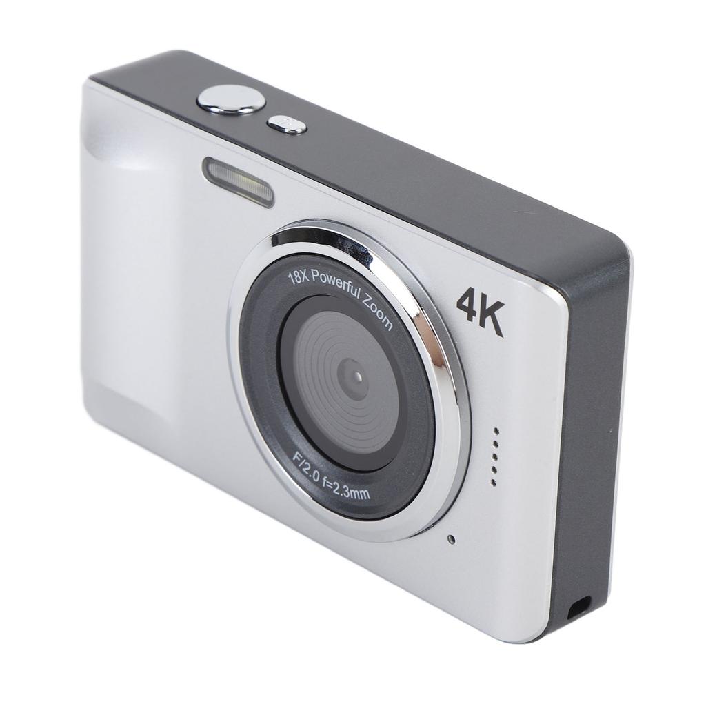 4K 64MP Digital Camera Auto Compact Point and Shoot Camera with 18X Digital Zoom 2.8 Inch Screen Compact Small Camera for Photography