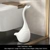 Cepillo para Inodoro Creativo de Cisne Limpieza del Hogar Base para Inodoro Mango Largo Juego de Cepillos de Limpieza Suministros de Decoración para Baño Regalo