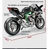 Grande Taille 1/9 Kawasaki H2R Simulation Spray Modèle de Moto Jouet Simulation Modèle de Moto en Alliage Collection de Voitures pour Garçon Cadeau Fait Main