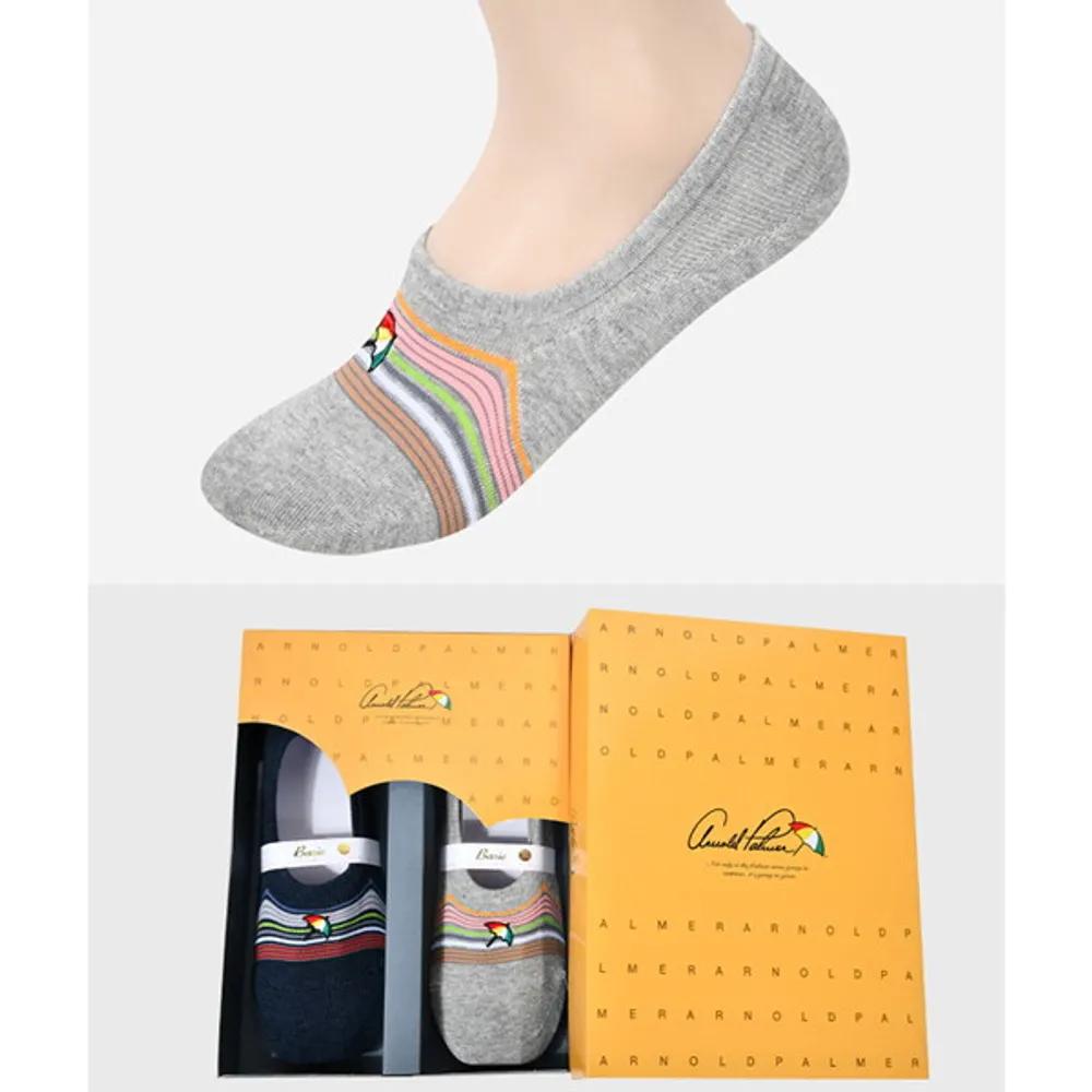 Instep Ringle Ladies Socks Arnold Palmer Logo Embroidery Set of 2 24cm