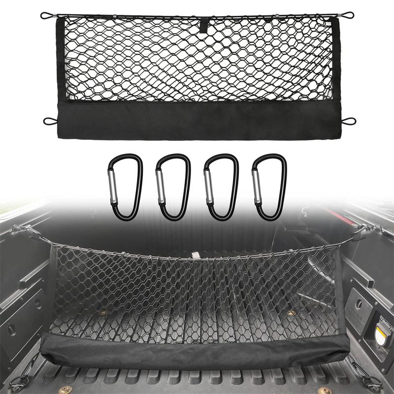 For Chevy Silverado For GMC Sierra 2013-2024  Car Trunk Net Elastic Luggage Net Cargo Organizer Storage Car Mesh Network Pocket