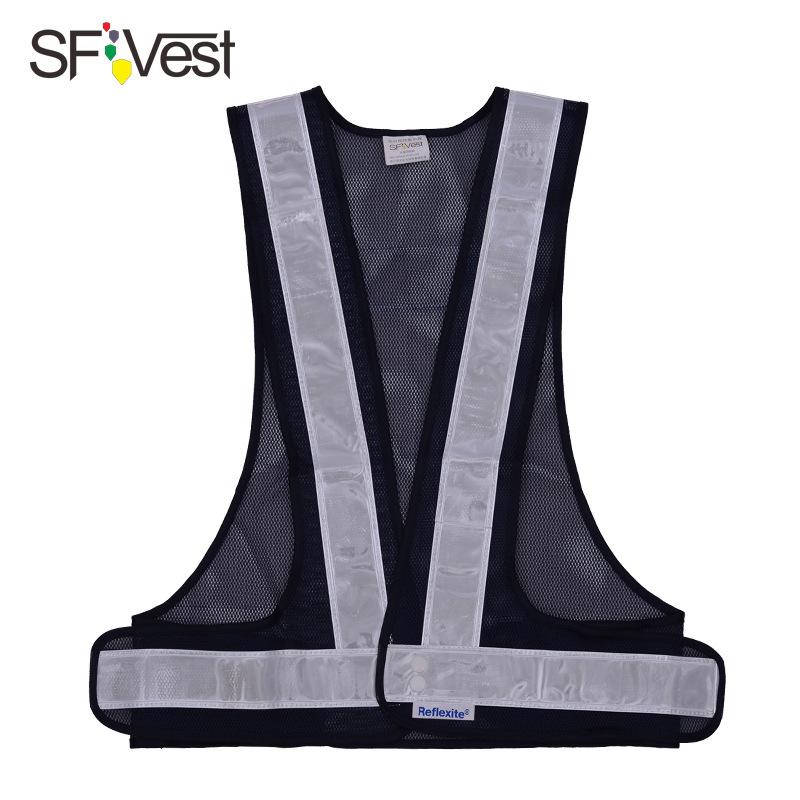 

Светоотражающая v-образная майка, майка, безопасная для езды на велосипеде, светоотражающая одежда, санитарная дорожная, высокоскоростная одежда