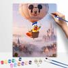 Disney Digital Oil Painting Art Kit Donald Duck Hot Air Balloon Castle Handmade Coloring Painting Home Decor