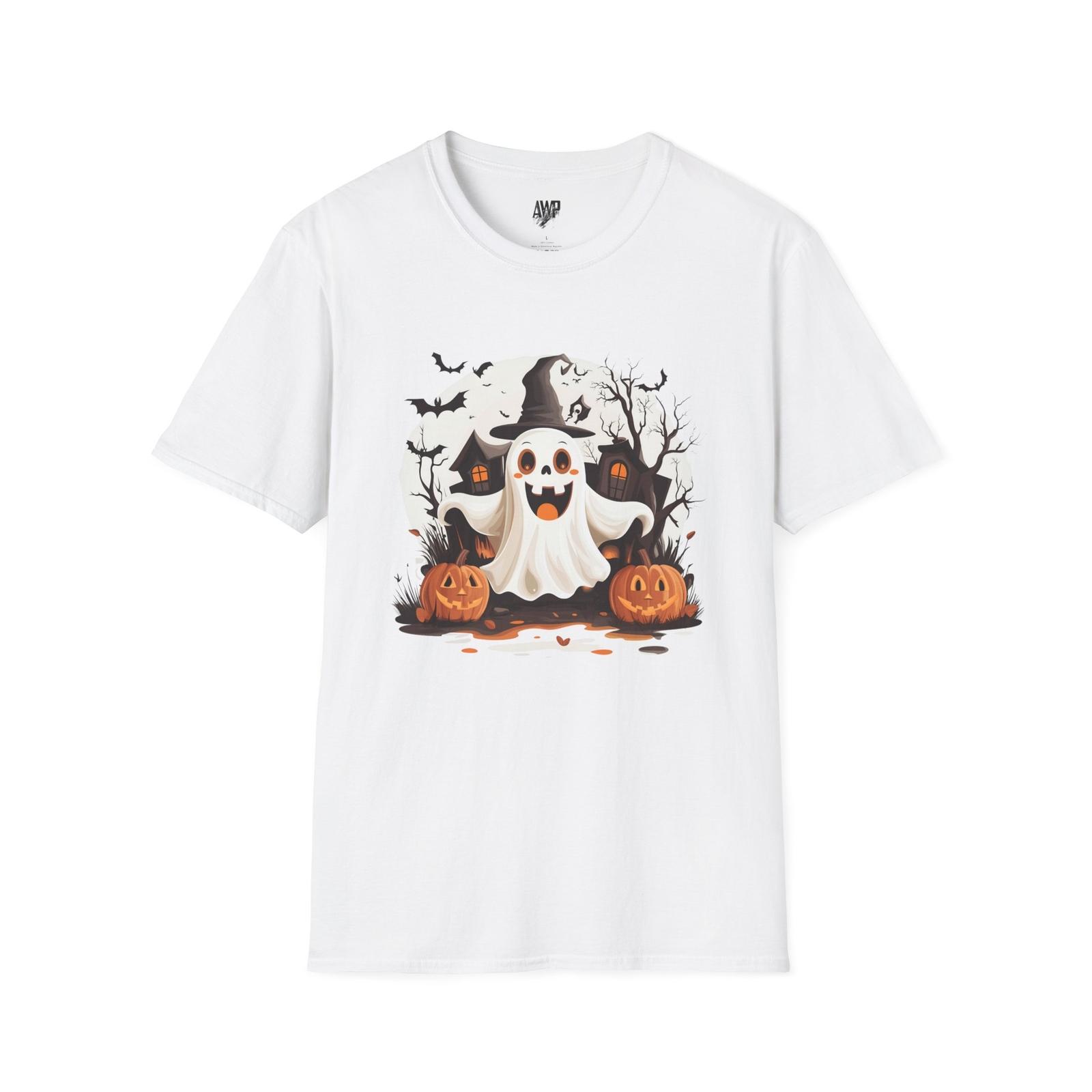 Halloween Ghost Unisex T-Shirt, Halloween Pumpkin T-shirt, Cute Spookey T-Shirts S разноцветный