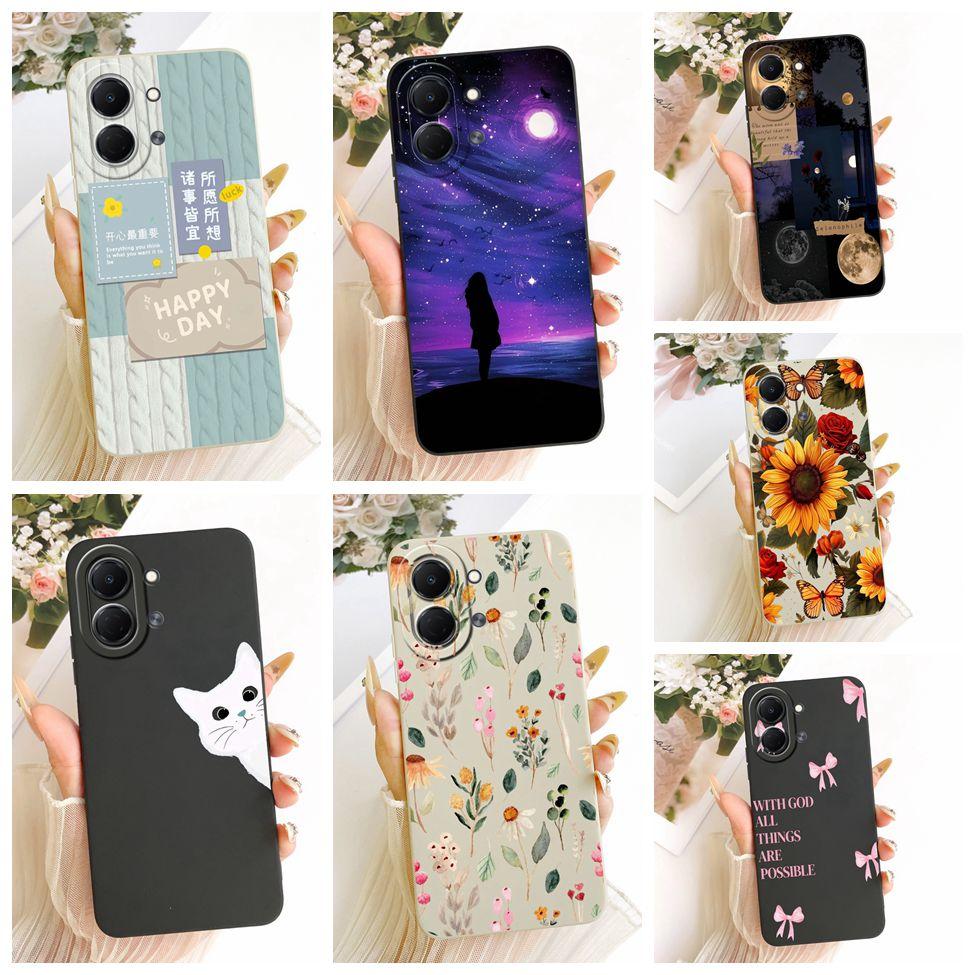 Phone Case For Tecno Spark Go 3 KN3 Cover For Techno Spark Go 3 Casing Aesthetic Luxury Fashion Flowers Kawaii Cute Painted