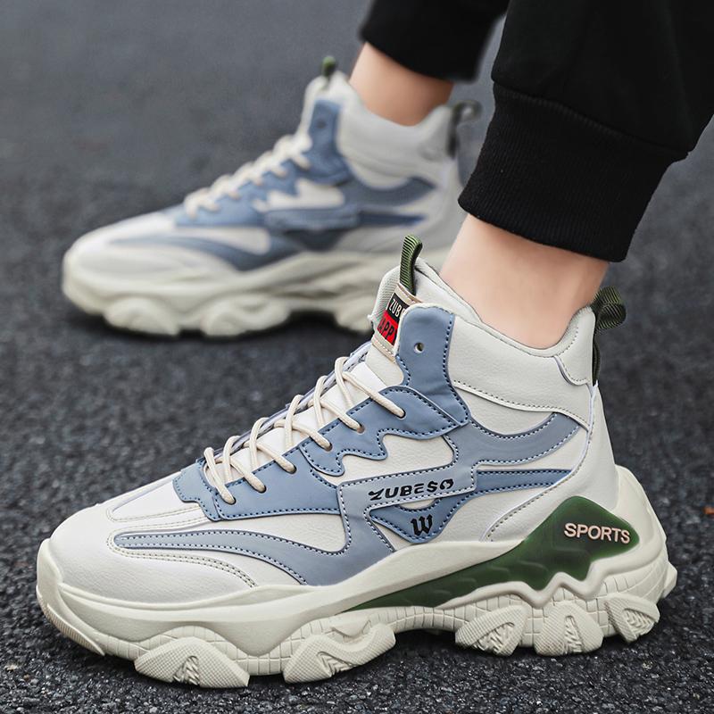 

Ботильоны для фитнеса и кросс-тренировок 2024 Новые мужские весенние кроссовки для мужчин Модная уличная удобная мужская обувь с высоким верхом 44 39 бежевый