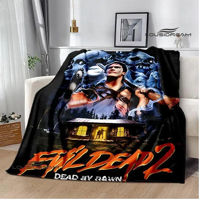 The Evil Dead Movie Printed Flannel Picnic Blanket Warm Soft Cozy Home Travel Blanket Birthday Gift