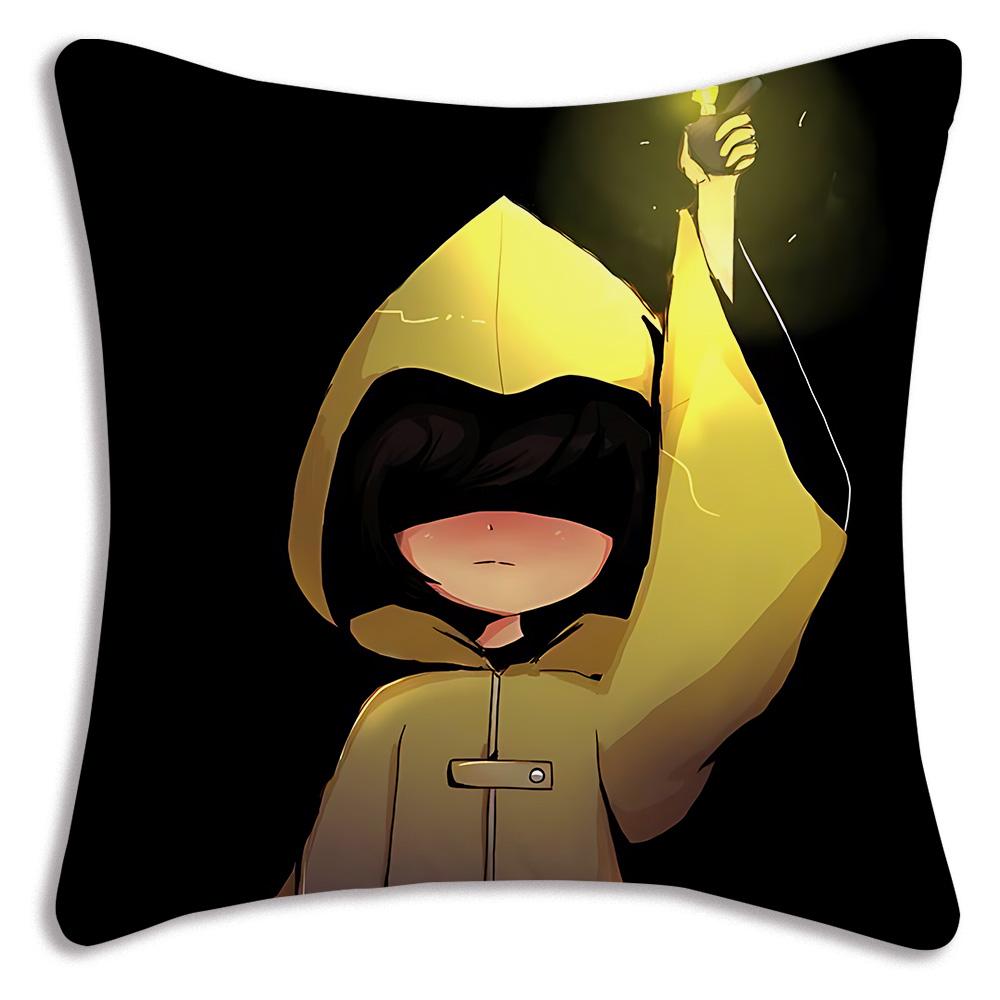 Game L-Little Nightmares Pillow Covers Cartoon Sofa Decorative Home Double-sided Printing Short Plush Cute Cushion Cover