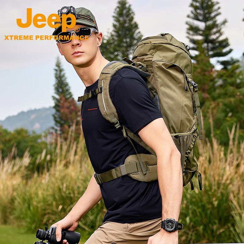 Jeep Men's Quick-Dry Round Neck T-Shirt
