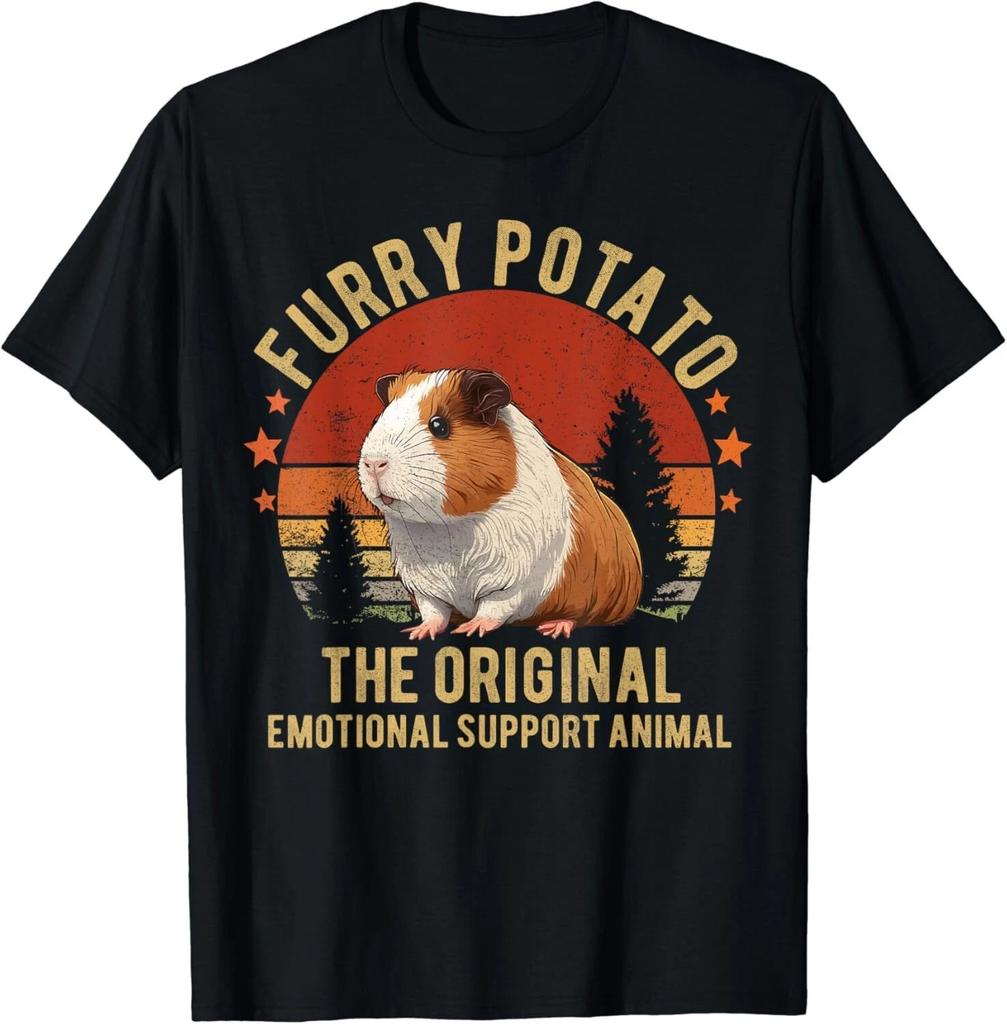 Retro Guinea Pig Shirt Furry Potato Vintage Guinea Pig Funny Gift Unisex T-Shirt
