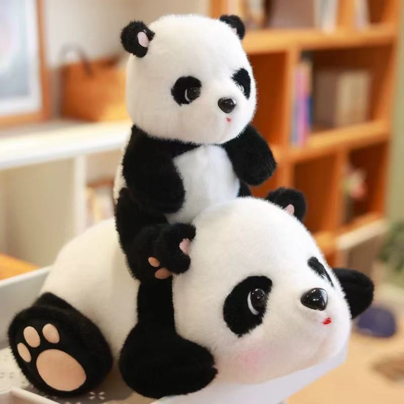 National Treasure Simulation Red Panda Doll Cute Footprint Panda Plush Toy Party Doll Wedding Gift