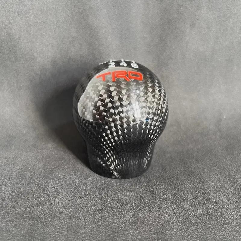 New 6 Speed Real Carbon Fiber Gear Shift Knob For Toyota 86 GT86 Corolla TRD Racing Gear Knob