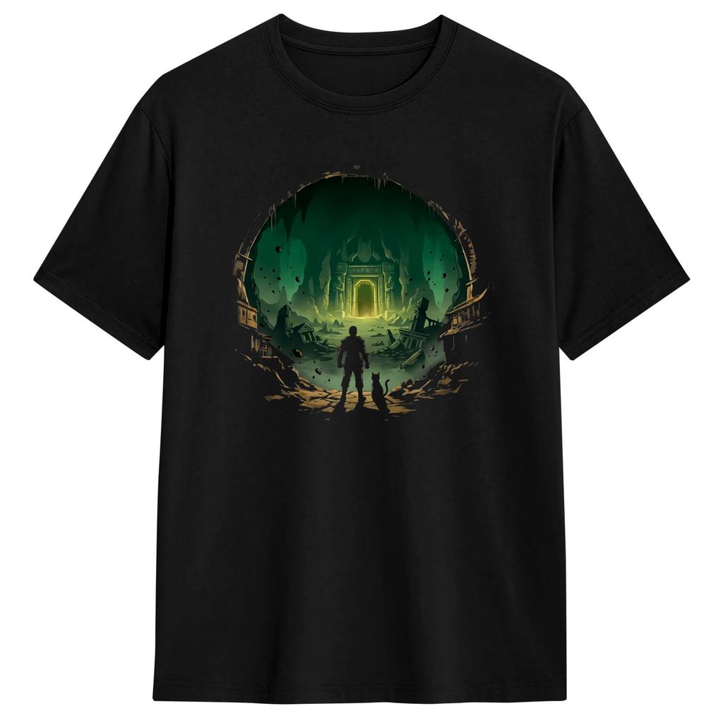 Dungeon Crawler Carl Merch T Shirts Vintage T-Shirts Round Neck Tee Shirt Short Sleeve Tops Printed Unisex
