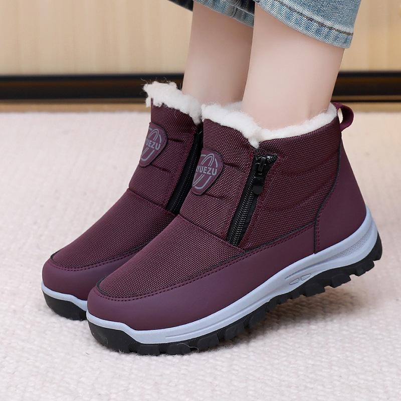 Boots Women's New Winter Non-slip One-pedal Cotton Boots Are Not Tired Women's Shoes Fleece Thickened Comfortable Snow Boots