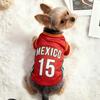 Dog Soccer Jersey Breathable Dog T-Shirt Football Style Dog Apparel Summer Clothes for Small Medium Dogs Cats