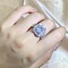 Gorgeous Square Shape Women Ring Full Bling Iced Out Micro Pave Crystal Zircon Dazzling Bridal Ring Wedding Engage Ring