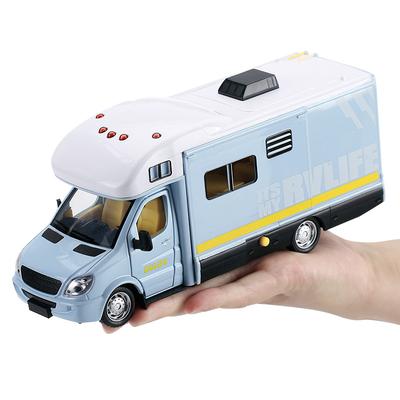 1:28 Diecast Luxury RV Toy Car Model with Sound and Light for Kids Gift B389