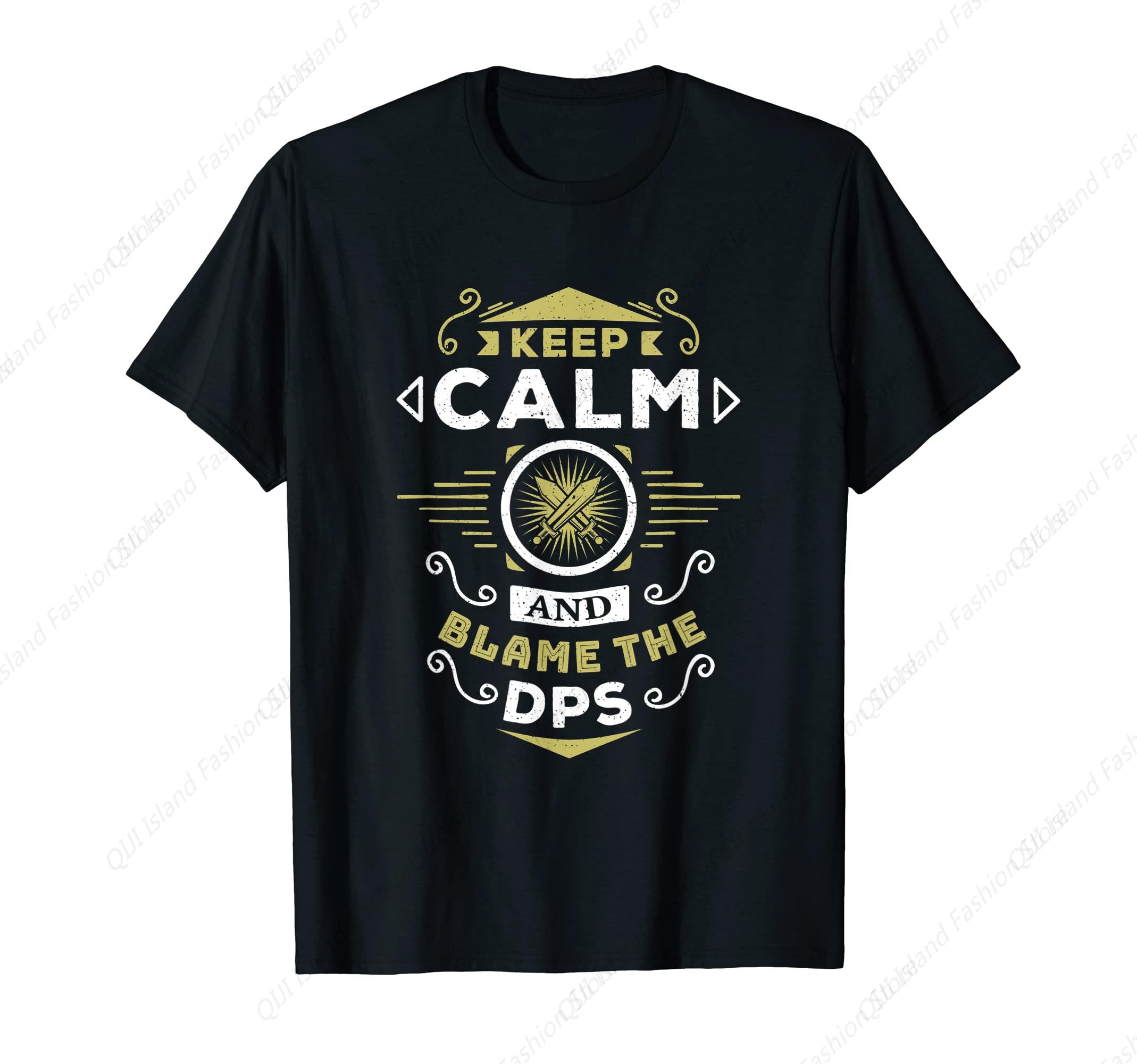 Wow Tank Keep Calm and Blame The Tank Gaming Tanking TShirt S