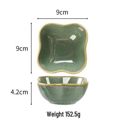 ZISIZ Kiln-Glazed Ceramic Snack & Condiment Plates