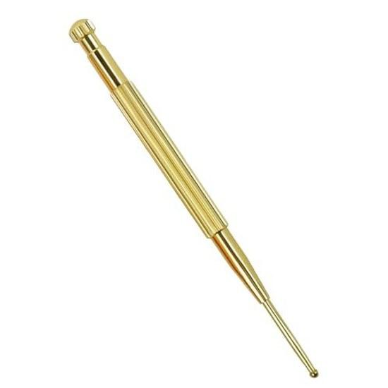 Ear acupoint locator stick facial tool spring type brass material detection probe full body use lightweight portable usable on both ends.