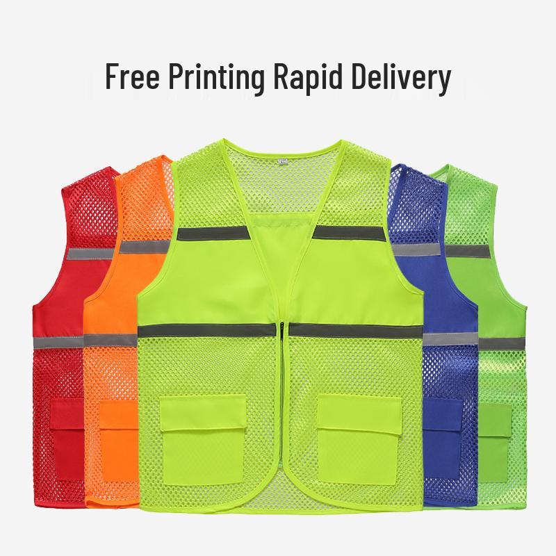 Breathable Summer Reflective Mesh Vest for Volunteer and Work Activities