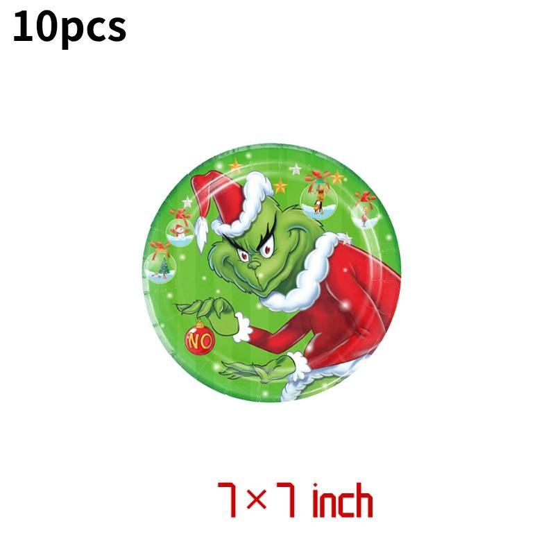 The Christmas Themed Party Decorations Supplies Set Plates Napkins Cups