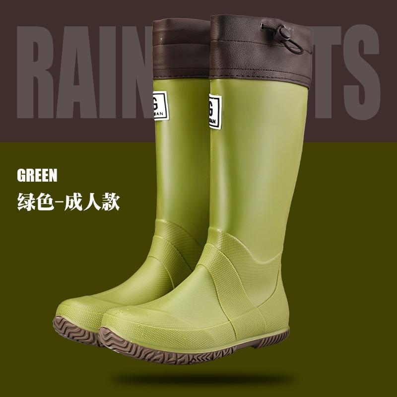 Wild Bird Association Parent-child Foldable Rain Shoes Bundle Rain Boots Men's and Women's Water Shoes High Water Boots Outdoor Fashion Camping Glue
