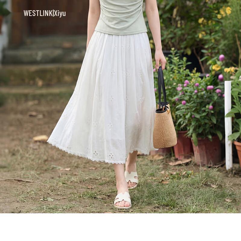 Westlink French Embroidered A-Line Skirt 27