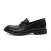 Schnallenslipper Herrenschuhe Ein-Pedal Schuhe Erste Schicht Rindsleder Handpoliert Alte Retro Lederschuhe 1107-15