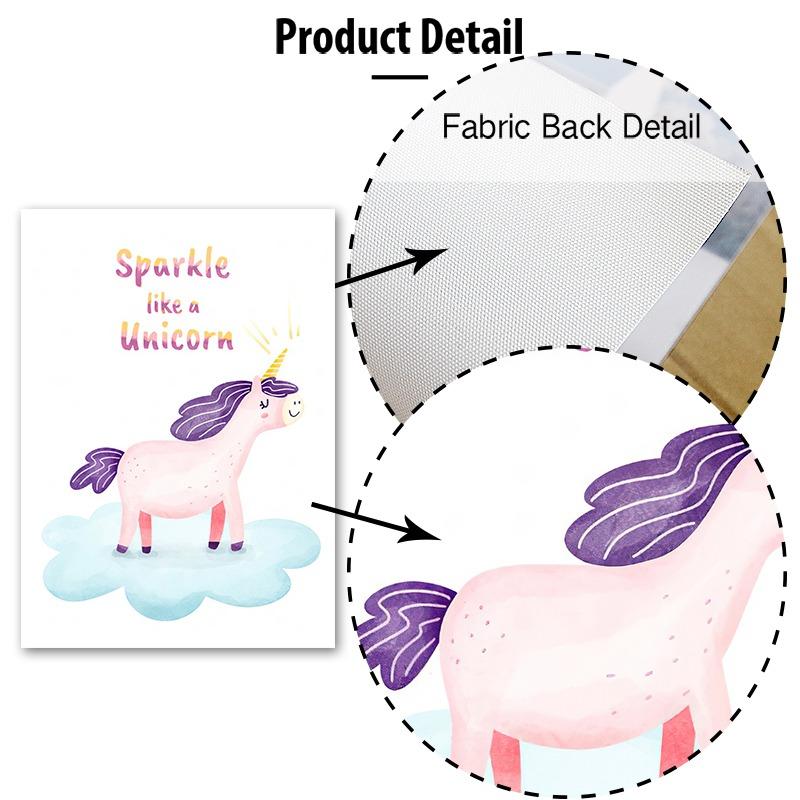 Colorful Unicorn Rainbow Stars Quotes Nursery Wall Art Canvas Painting Nordic Posters And Prints Pictures Baby Kids Room Decor