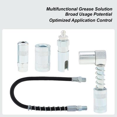 Grease Sprayer Lubrication Tool Kit Grease Sprayer Hose Kit With Fittings Carbon Steel Precision-Fitting Accessories For Vehicle