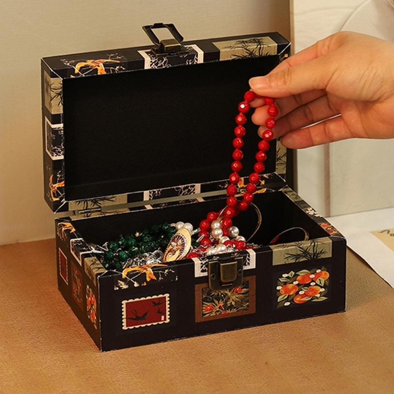 Rust Resistant Wood Jewelry Case Multifunctional Jewelry Box Wood Texture Suitable for Travel and Home Displaying