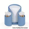 Cotton Pad QTips Holder, Bathroom Cups Dental Floss Dispenser, Storage Organizer for QTips Paper Cup Cotton Pad Floss, Bathroom
