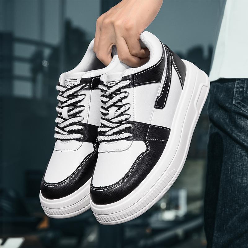 

Новая обувь для лифта для мужчин, невидимая внутренняя высота увеличена на 6 см, обувь, модные повседневные кроссовки для лифта, обувь на скрытых каблуках, увеличивающая рост 44 чёрный