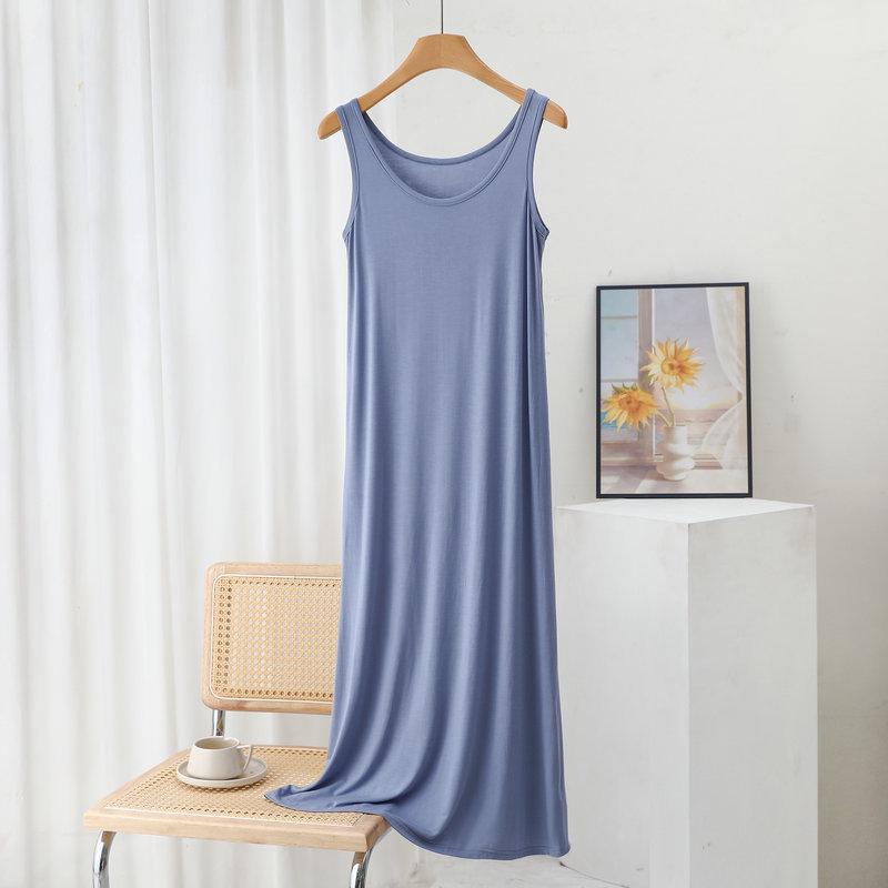 Women's Plus Size Modal Tank Dress - Loose A-line for Spring/Summer