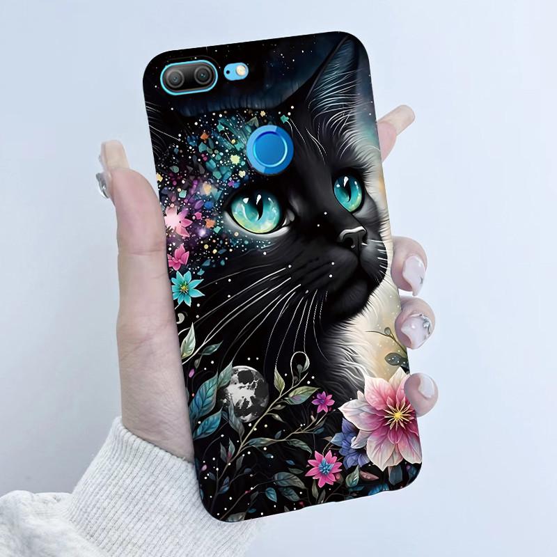 For Honor 9 Lite LLD-L21 LLD-L31 Phone Case Flower Girl Design Soft Silicone TPU Back Housing for Honor 9 STF-L09 STF-AL10 Cover