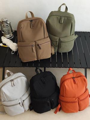 2025 Nylon Large-Capacity Casual Backpack: Lightweight, Simple Design for Travel, Commuting, and Students