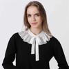 Trendy Removable Lace Frill False Collar Laced Up Versatile Fake Collar Clothing Detachable Collar Dress Shirt Decoration