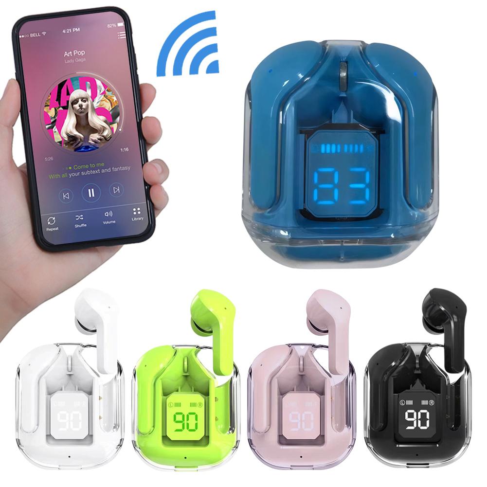 Bluetooth-Compatible 5.3 Headphones In-Ear Earbuds with Charging Case Digital Display Earbuds for Running Gym Workout